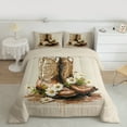 thumbnail image 2 of Manfei Cowgirl Cowboy Boot Full Size Comforter Sets for Kids, Tribal Western Groovy Bedding Comforter Set, Princess Style Reversible Bedding Sets, Microfiber Bedroom Decor, 3 Pieces, 2 of 8