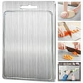 thumbnail image 2 of Brushed Stainless Steel Cutting Board for Kitchen Heavy Duty Chopping Board for Meat and Vegetables, 2 of 4