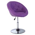 thumbnail image 2 of Costway 1PC PU Leather Adjustable Modern Swivel Round Accent Chair 3 color, 2 of 7