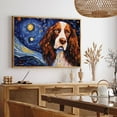 thumbnail image 5 of English Springer Spaniel Dog Canvas Van Gogh Starry Night Wall Art Gifts Canvas Wall Art Frame Music Artist Customized Canvas Framed Photo Art Work For The Bedroom(Gifts For Dog Lover ), 5 of 6