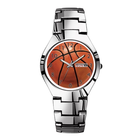 Mens Watches Silvery Steel Band Top Brand Waterproof Japan Quartz Watch Christmas Men Business Clock Basketball Watches