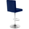 thumbnail image 2 of Meridian Furniture Joel Tabouret Réglable en Velours 33"H Bleu Marine (Ensemble de 2), 2 of 7