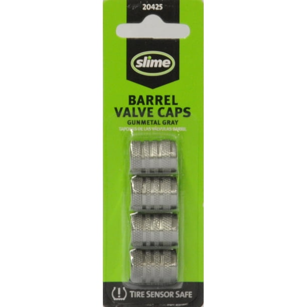 Slime Anodized Aluminum Barrel Valve Stem Caps Gun Metal 20425 Walmart Com Walmart Com