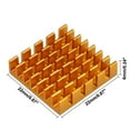 thumbnail image 2 of Aluminum Heatsink Cooler Circuit Board Cooling Fin Gold Tone 22mmx22mmx6mm 5Pcs, 2 of 5
