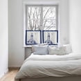 thumbnail image 4 of 36 Inch Long Tier Curtains for Kitchen, Nautical Blue Retro Lighthouse Seagull Bathroom Window Curtains Rod Pocket Short Curtains Window Treatment Tiers for Living Room Farmhouse 2 Panels, 4 of 5