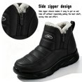 thumbnail image 4 of Qaltryn Ankle Snow Boots for Women Men Faux Fur Lined Side Zipper Non‑Slip Water‑Resistant Lightweight Short Winter Boots for Outdoor Snow Daily Wear, 4 of 9