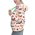 thumbnail image 2 of Daiia Dachshund Walking Pattern Women's Fashion Hoodies & Sweatshirts with Kangaroo Pocket Hooded Sweatshirt with Eye-catching Drawstrings-X-Large, 2 of 7