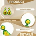thumbnail image 3 of DESIGNICE Summer Earrings,Avocado Earrings for Women,Glass Rice Beads Studs Earrings for Women,Womens Earrings for Outdoor Travel、Vacation,Style4, 3 of 7