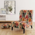 thumbnail image 2 of Designart "Sunset In The Tropics I" Pink Floral Upholstered Accent Chair - Cottage Arm Chair For Living Room, 2 of 7