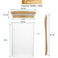 thumbnail image 5 of 3 Sets of Glass Jars with Bamboo Lids and Bamboo Spoon,Decorative and Durable 15Oz Borosilicate Glass Canisters for Candy, Cookies, Spices, Coffee Beans, Pasta, 5 of 8