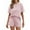 Icy Pink, variant on Ekouaer Cotton Pajamas Set for Womens Soft Short Sleeve Lounge Set Shorts Sleepwear Set 2 Piece Pjs Sets