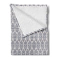 thumbnail image 2 of Abstract Soft Flannel Fleece Throw Blanket, Eastern Pattern of Shapes and Dots, Cozy Plush for Indoor and Outdoor Use, 60" x 80", Champagne Pale Eggplant, by Ambesonne, 2 of 5