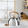 thumbnail image 4 of Stainless Steel, Wood Handle, Whistling Tea Kettle (2.5 lt, 85 oz), 4 of 8