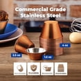 thumbnail image 3 of Fit Meal Prep [24 Pack 1.5 oz Stainless Steel Sauce Cups - Copper Plated Individual Round Condiments Ramekins, Commercial Grade Safe/Portion Dipping Sauce Kitchen Set, 3 of 7