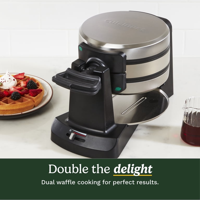 Cuisinart Double Flip Electric Belgian Waffle Maker, Stainless