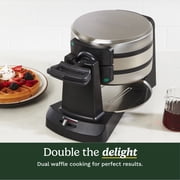 Cuisinart Double Flip Electric Belgian Waffle Maker, Stainless Steel