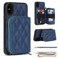 thumbnail image 7 of iPhone X Wallet Case, iPhone XS Cover, Allytech Zipper Case with Card Holder Slot Crossbody Chain Strap Handbag Purse Wrist Strap Shockproof PU Leather Case for iPhone X/ XS 5.8", Blue, 7 of 7