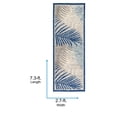 thumbnail image 5 of Livabliss Outdoor Rugs, 3x7 Big Sur Coastal Blue Runner Area Rug for Patio, Porch, Deck, Backyard, Waterproof Indoor Outdoor Carpet (2'7" x 7'3" Runner), 5 of 8