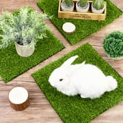 Sherry 6 Packs Artificial Grass Square Mat 12 x 12 Inch Fake Grass Turf Patch with Drainage Hole Synthetic Garden Grass Tiles Realistic Grass Rug for DIY Indoor Outdoor