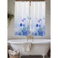 thumbnail image 7 of Bedroom Curtains 63 Inches length, Blue Flower Window Treatment Curtain Drapes, Modern Pastoral Watercolor Oil Painting Rod Pocket Curtain Panels for Living Room Kitchen, 42"x63", 2 Panels, 7 of 7