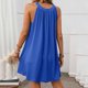 thumbnail image 4 of Sexy Vestido Casual para las Mujeres Vestido de Cuello Redondo sin Mangas de Color Sólido, Moda de Verano de Poliéster Ligero, 4 of 6