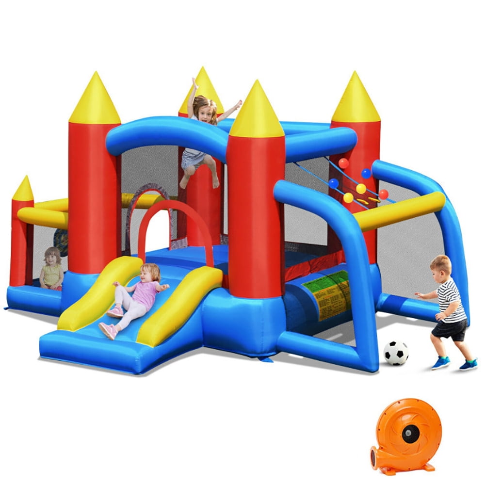 Aimee Lii Kid Inflatable Slide Jumping Castle Bounce House with 740w Blower, Playhouse for Kids Outdoor