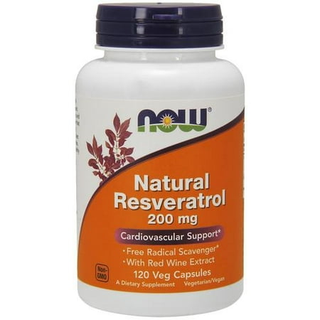 Mega Potence Natural Foods Resveratrol NOW 120 vcaps