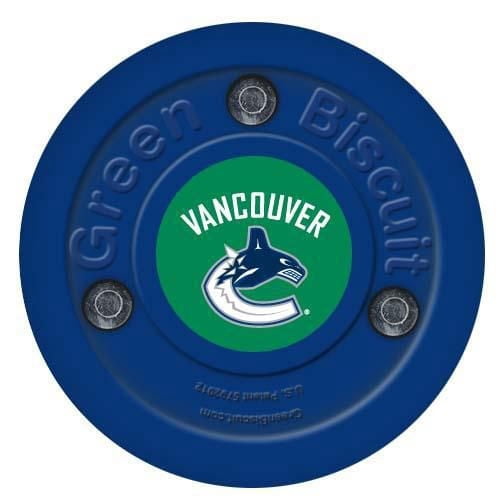Green Biscuit NHL Team Training Puck - Vancouver Canucks