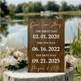 thumbnail image 2 of Personalized Love Story Wedding Sign, First Day Yes Day Best Day Design, Wood Sign with Custom Dates and Names, Wedding Welcome Signs, Anniversary Mothers Day   12"x16", 2 of 4