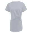 thumbnail image 5 of GILIGEGE Shorts Sets Women 2 Piece Outfits Summer Two Piece Sets for Women Skirt Set Crew Neck Short Sleeve Shirt Summer Tennis Skort Outfits Skirt Set Short Sleeve Top Elastic Short Skorts Grey M, 5 of 5