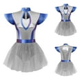 thumbnail image 6 of Aislor Women's Alien Cosplay Dress Shiny Metallic Patchwork Fly Sleeve for Halloween Themed Parties Silver XL, 6 of 7