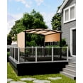 thumbnail image 4 of Huisuilinss Outdoor Pergola,Arched Pergola,Aluminum Pergola With Retractable Canopy,Arched Patio Pergola,Metal Pergola Shade Shelter For Backyard Lawn Patios Gardens Grill Gazebo, 4 of 7