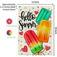 thumbnail image 4 of Summer Garden Flag Popsicles Double Sided 12x18 Inches Small Burlap Seasonal Welcome Yard Decoration for Outside Porch CF1813-12, 4 of 6