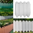 thumbnail image 6 of Holloyiver 10 Pieces Garden Fence, 8.7 In High Foldable White Plastic Fence, Garden Picket Fence Edgings Lawn Flowerbeds Plant Borders Decorative Garden Yard, 7.9"W x 8.7"H Per Piece, 6 of 8