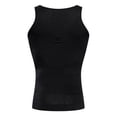 thumbnail image 3 of Chaleco moldeador negro para hombre, camiseta interior abdominal, cómoda y transpirable, camiseta interior adelgazante para hombre, color negro XL, 3 of 13