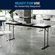 Flash Furniture Kathryn 6' Rectangular Plastic Folding Training Table, Black
