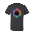thumbnail image 2 of Wild Bobby, Colorful Tie Dye Sunflower Womens, Streetwear, Men's Graphic Tees, Charcoal, Medium, 2 of 3