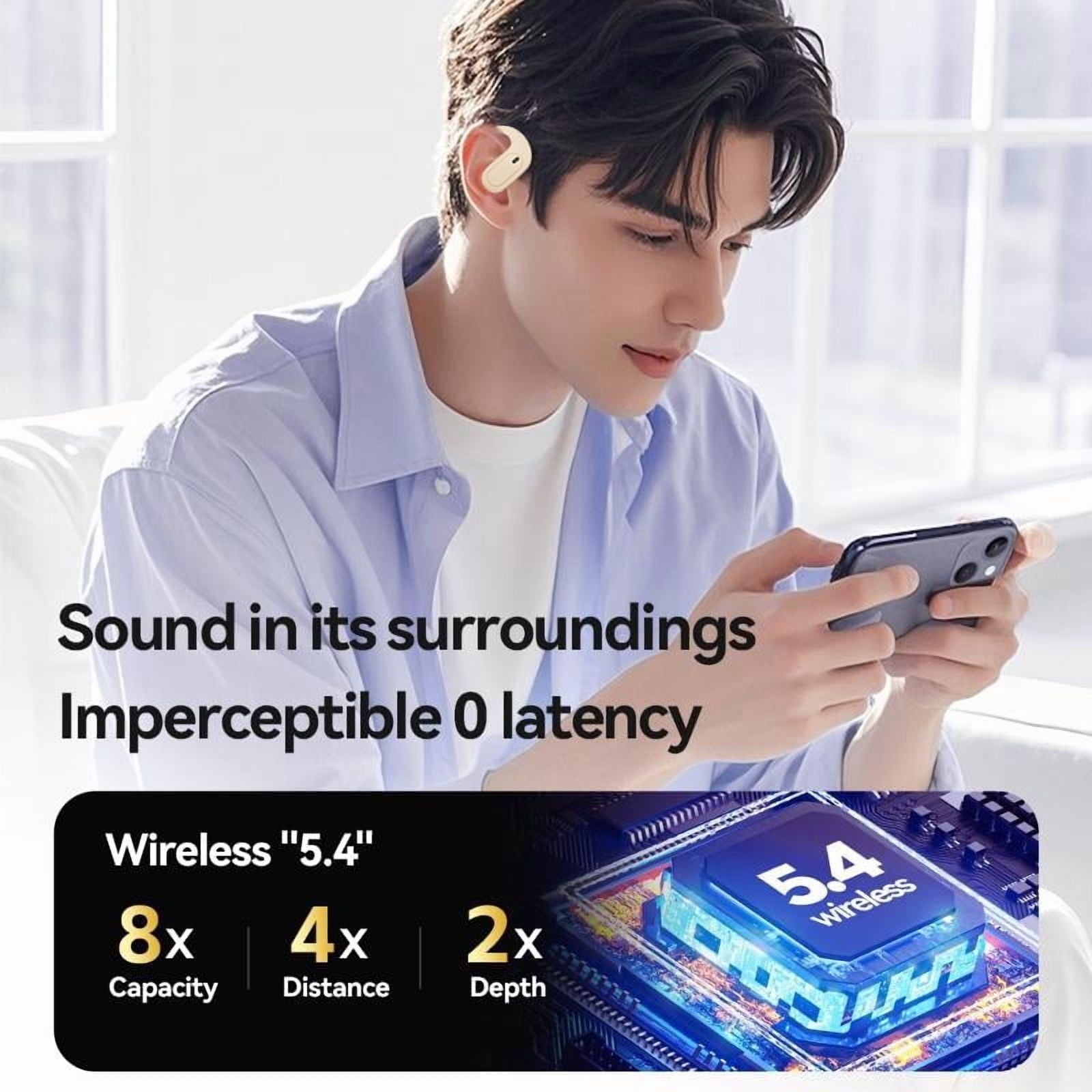 CHENRUIDA Wireless Earbuds Bluetooth Headphone Sport, Bluetooth 5.4 Earbud, Noise Cancelling Mic, IP7 Waterproof Headset For Workout/Running（Black）