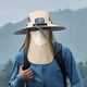 thumbnail image 1 of Sombrero de ventilador solar al aire libre sombrero de pesca con sombrero de ventilador de enfriamiento transpirable con cubierta de cuello de la cara Caqui, 1 of 9