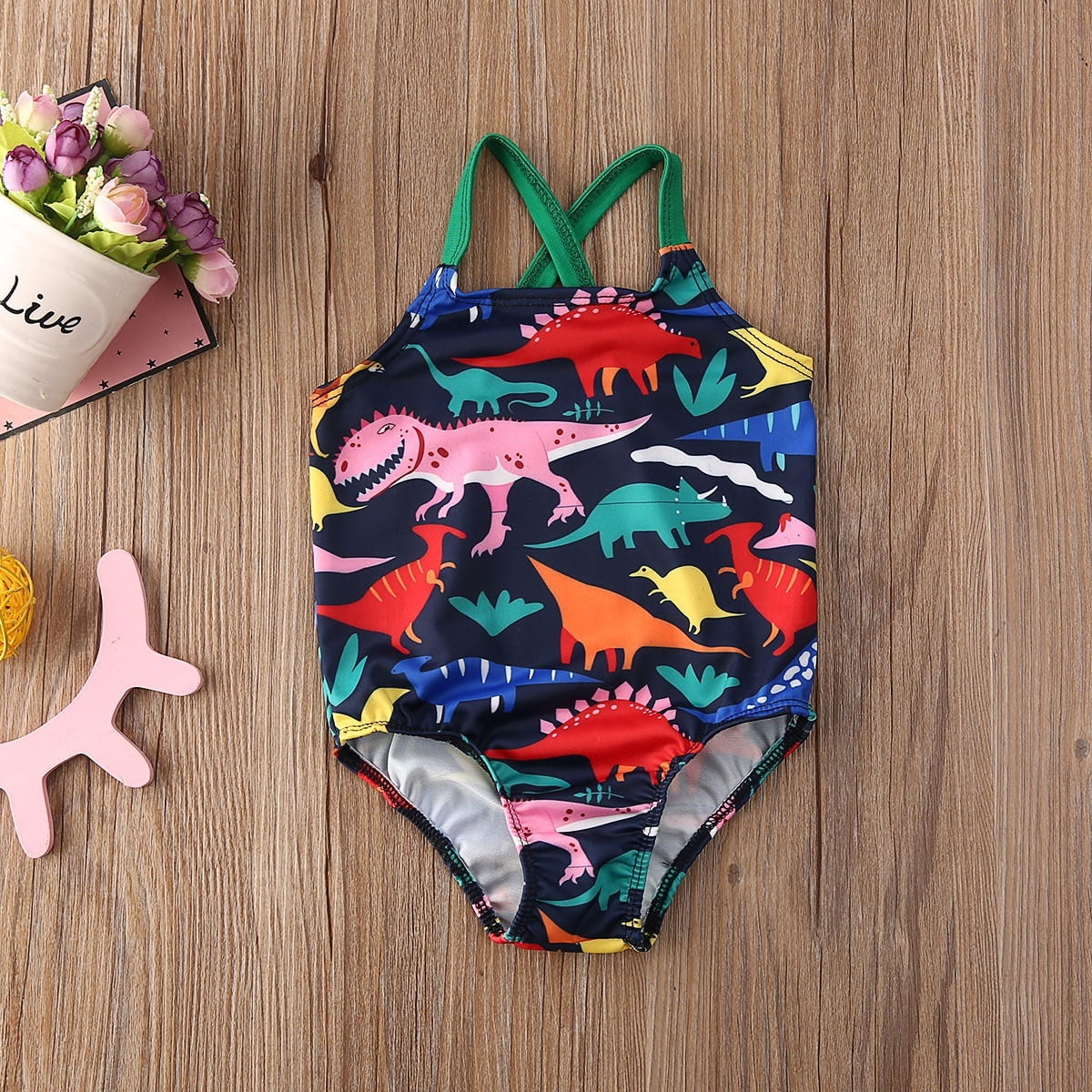 dinosaur girls swimsuit