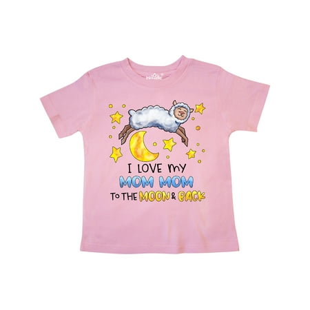 

Inktastic I Love my Mom Mom to the Moon and Back Cute Sheep Gift Toddler Boy or Toddler Girl T-Shirt