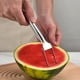 thumbnail image 4 of Cuchillo de acero inoxidable para cortar sandía, cortador de sandía, tenedor para extraer la pulpa de la fruta., 4 of 7