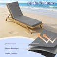 thumbnail image 5 of LCGOD Outdoor Chaise Lounge Cushions, 72x21x3 inch Patio Recliner Chair Cushion with Ties, High-Density Foam Chair Cushion for Outdoor Furniture, Dark Gray, 5 of 7