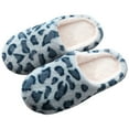 thumbnail image 2 of Eoperou 1 Pair Slippers Soft Bottom Leopard-print Plush Comfortable to Wear Warm Slippers for Daily Life, 2 of 8