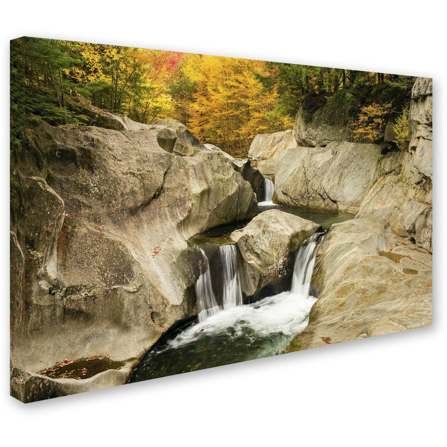 Trademark Fine Art "Fall at the Falls" Canvas Art by Michael Blanchette Photography