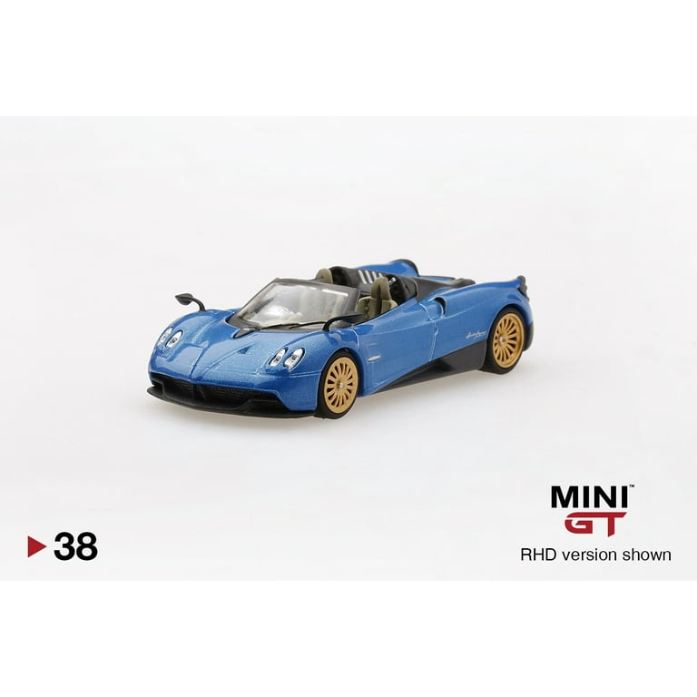 TSM Model Mini GT Pagani Huayra Roadster (Blue Francia) 1/64 Diecast Model  Car MGT00038