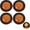 4x Amber, variant on 2" Round Trailer 7 LED Clearance Marker Lights Reflector Lens DOT FMVSS 4x Red