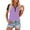 Purples, variant on Womens Color Block Tops Short Sleeve Button V Neck Shirts Business Casual Outfit Basic Tees Trendy Summer Tops
