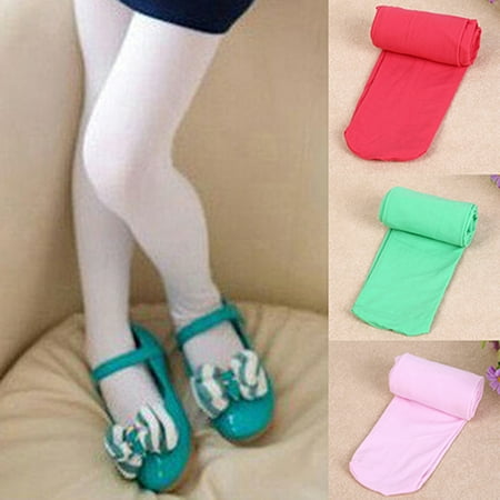 

MyBeauty Girls Kids Tights Lot Color Pantyhose Stockings Soft Stretch Velvet Ballet Socks White