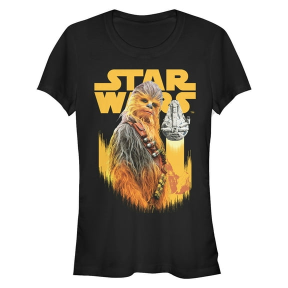 Junior's Solo: A Star Wars Story Chewie Pose  Graphic Tee Black Medium
